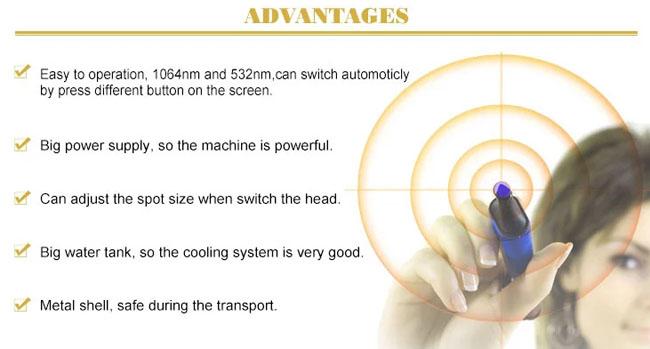 900ps Pulse Width Laser Tattoo Removal Device For Eyebrow Or Lip Portable