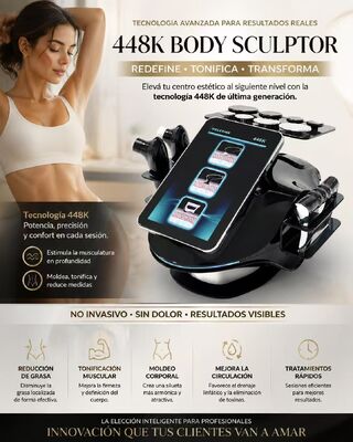 Hazeen 448K Tecar Therapy Radiofrequency Machine for Face & Body Skin Lifting Cellulite Reduction