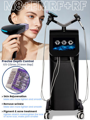 M8 RF Microneedling Beauty Machine with 4 Handpieces for Deep Energy Penetration and Skin Tightening