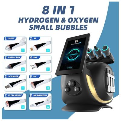 8 In 1 Hydrogen Oxygen Small Bubble Hydrafacial Machine Multifunctional Facial Skin Care Salon Equipment