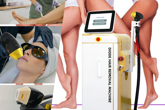 600W 808nm Diode Laser Hair Removal Machine with Ice Cooling and 8 Inch Touch Screen