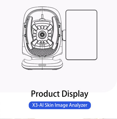 New AI-powered Facial Skin Analyzer: 15.6-inch Screen Device for Multispectral Detection of Skin Moisture and Pigmentation.