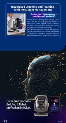 New AI-powered Facial Skin Analyzer: 15.6-inch Screen Device for Multispectral Detection of Skin Moisture and Pigmentation.